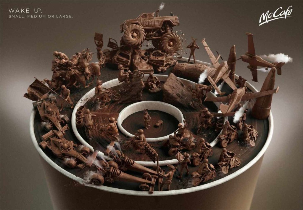 Publicité McDonald's - McCafé - Wake-up - Small, medium or large - Transports - Agence DDB Tribal - Autriche - 2014