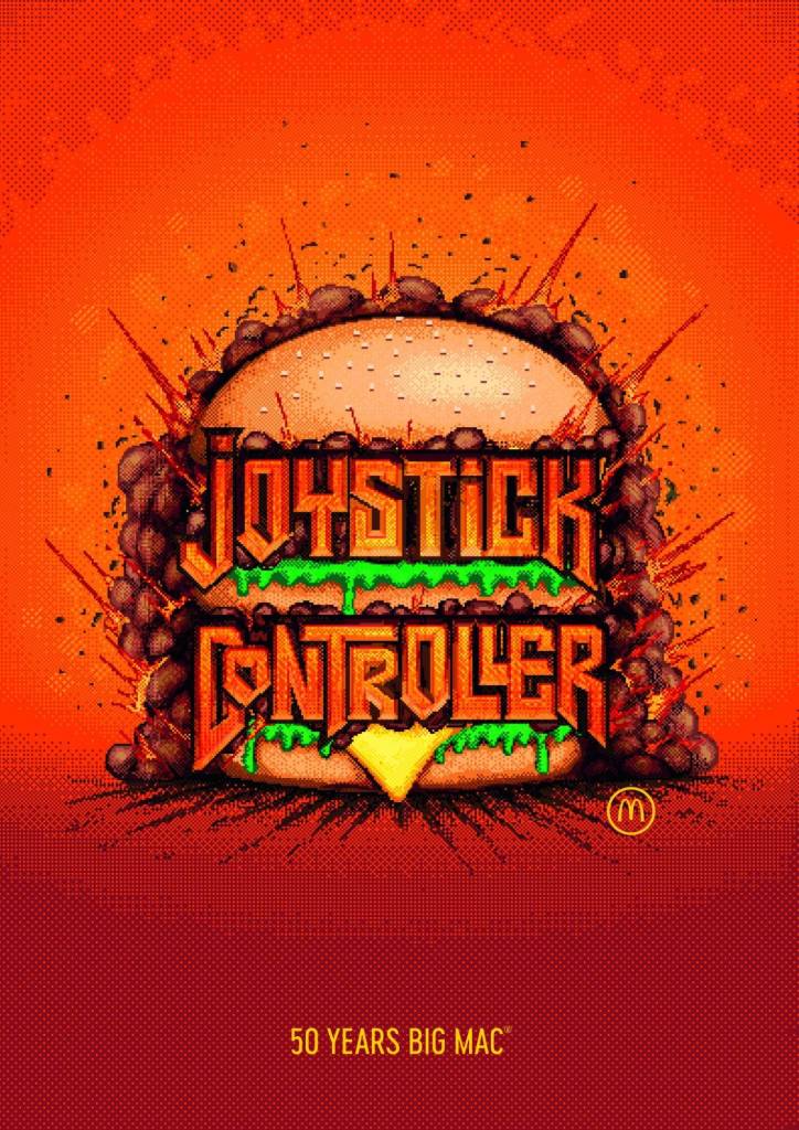 Publicité McDonald's - 50 ans Big Mac - 50 artistes - Joystick-Controller - Agences TBWA Suisse et Worldwide - 2019