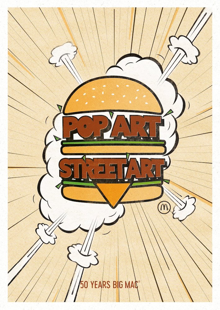 Publicité McDonald's - 50 ans Big Mac - 50 artistes - Pop'Art-Street'Art - Agences TBWA Suisse et Worldwide - 2019