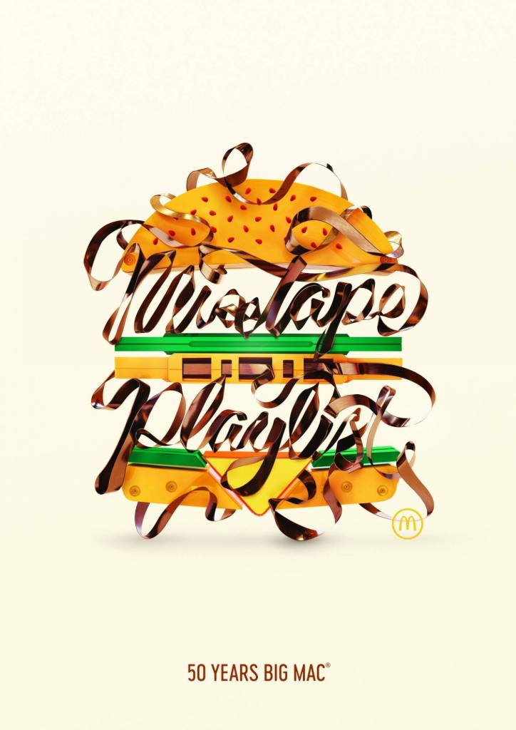Publicité McDonald's - 50 ans Big Mac - 50 artistes - MixTape-Playlist - Agences TBWA Suisse et Worldwide - 2019