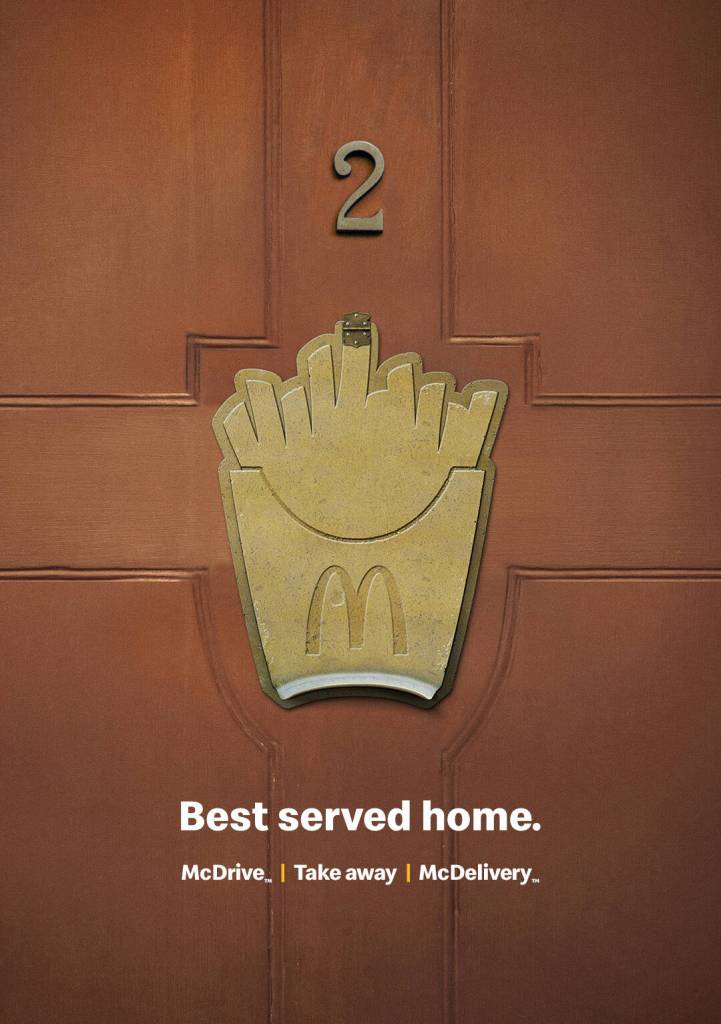 Publicité McDonald's - McDrive-TakeAway-McDelivery - Best Served Home - Boîte aux lettres en forme de portion de frites - Agence NORD DDB HEL - Finlande - 2021