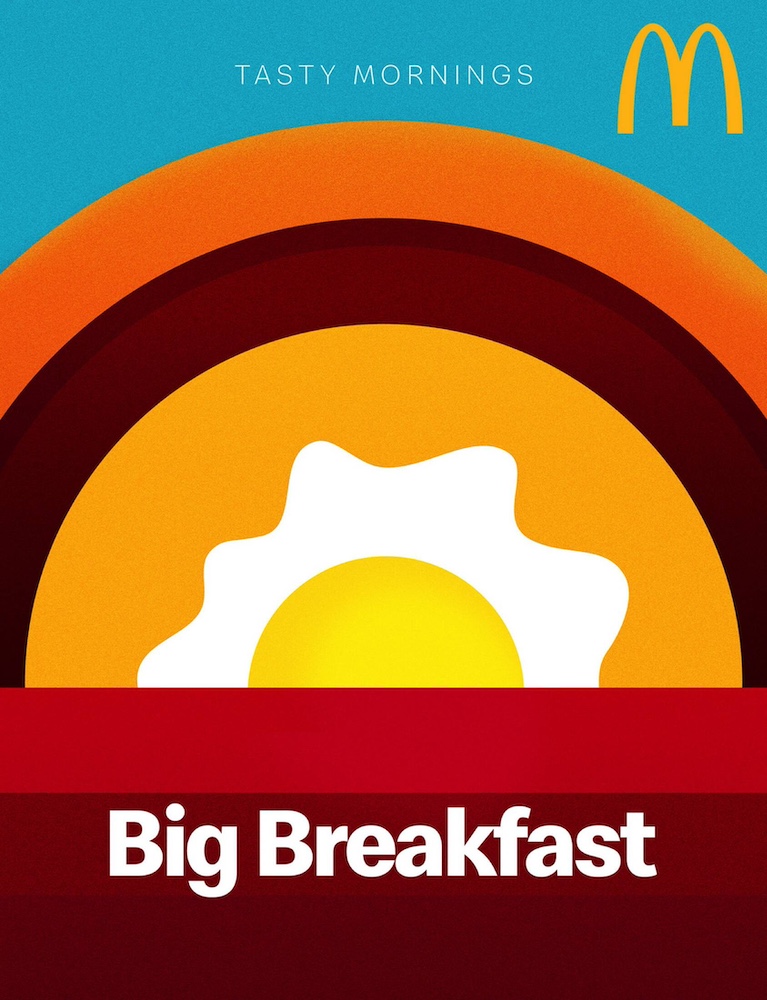 Publicité McDonald's - Breakfast - Tasty Morning - Illustrations - Évocation du soleil levant - Big Breakfast - Agence FP7/McCann - Émirats arabes unis -2020