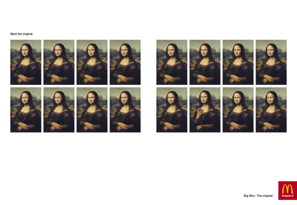 Publicité McDonald's - Big Mac - Spot the original - Joconde - Agence DDB - Suède - 2008