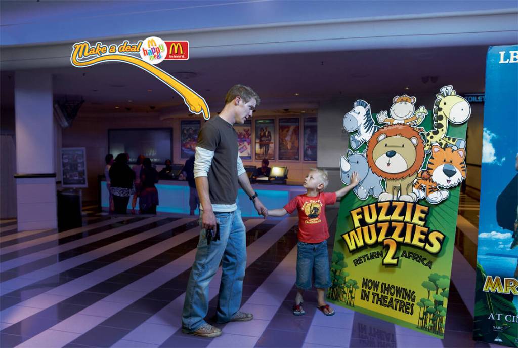 Publicité McDonald's - Happy Meal - Make a deal - Un Happy meal pour ne pas aller voir le film Fuzzie Wuzzies 2 - Agence DDB - Afrique du Sud - 2009