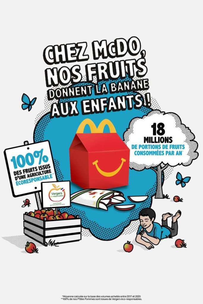 Publicité McDonald's - Ensemble faisons les choses en grand - Chez McDo, nos fruits donnent la banane aux enfants - Agence TBWA Paris