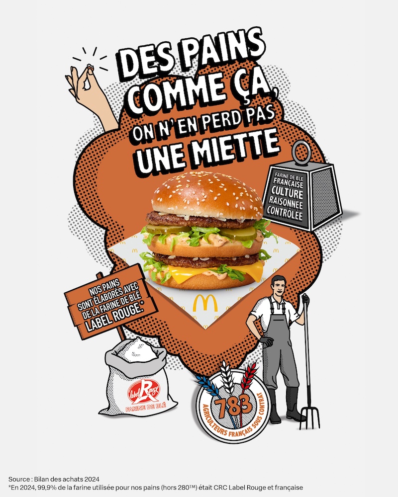 Publicité McDonald's - Ensemble faisons les choses en grand - Des pains comme ça, on n'en perd pas une miette - Agence TBWA Paris
