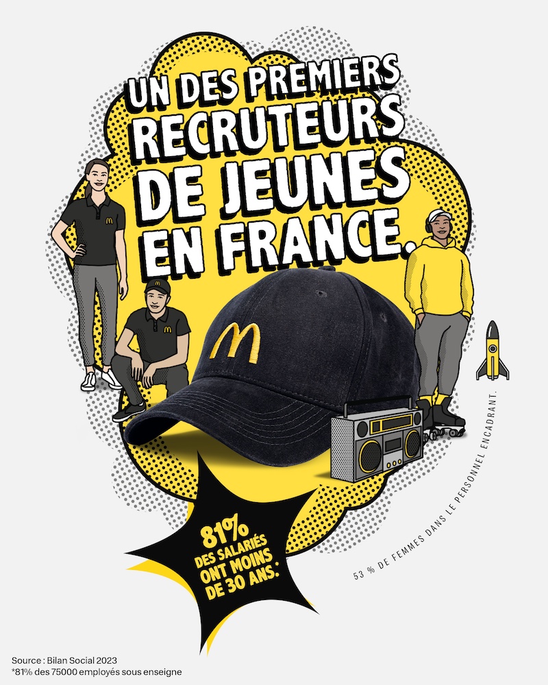 Publicité McDonald's - Ensemble faisons les choses en grand - Un des premiers recruteurs de jeunes en France - Agence TBWA Paris 