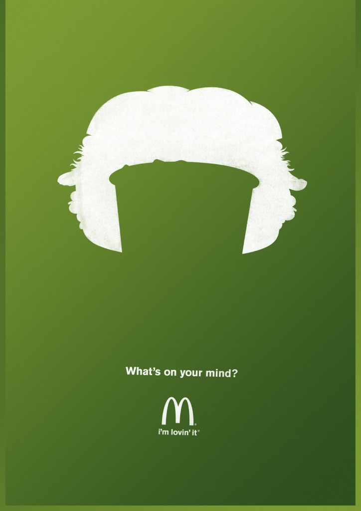 Publicité McDonald's - What's on your mind - Un haut de visage en forme de boisson - Agence Heye GmbH - Allemagne - 2014 