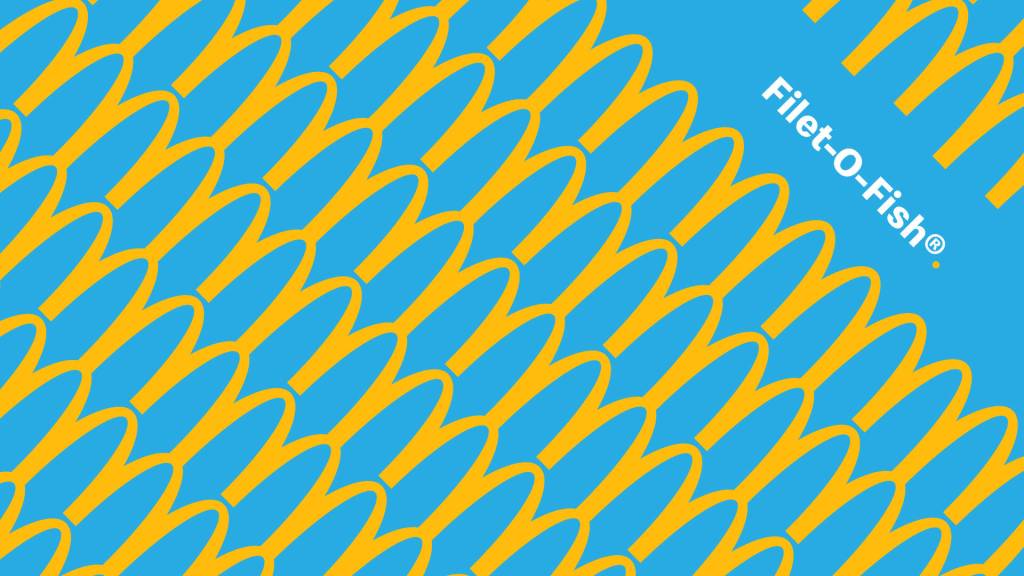 Publicité McDonald's - MMMM - Le logo multiplié représente la peau d'un poisson pour évoquer le Filet-O-Fish - TBWA - Porto Rico - 2020 